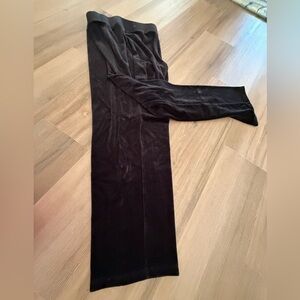 Black Stretch Velvet Pants-Talbots